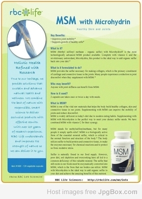 MSM with Microhydrin (1) ---- RBC Life Sciences