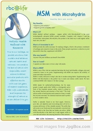 MSM with Microhydrin (1) ---- RBC Life Sciences