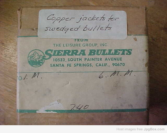 WTS6mm Sierra Bullet Jackets .740 length 5000
