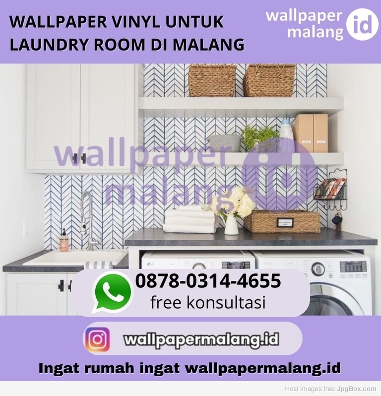 WALLPAPER VINYL UNTUK LAUNDRY ROOM DI MALANG