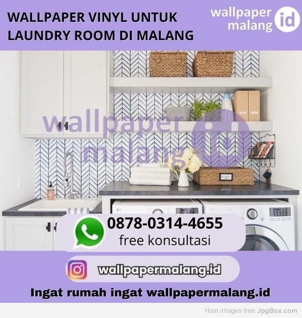 WALLPAPER VINYL UNTUK LAUNDRY ROOM DI MALANG