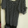 黑底白點長上衣