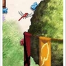 Red dragonfly and red sign. xD
