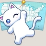 Cute white anime kitty